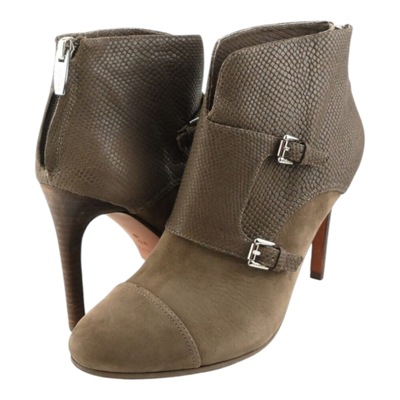 Coach. Tina Tan Leather and Suede Ankle Boots. Size 11. NWT. - Picture 1 of 10